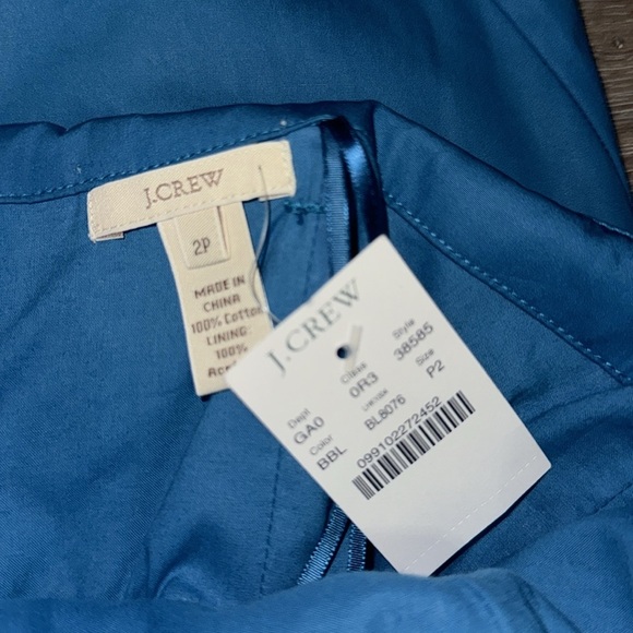 J. Crew Formal Cocktail Blue Strapless Mini Dress - Size 2P - Picture 7 of 10